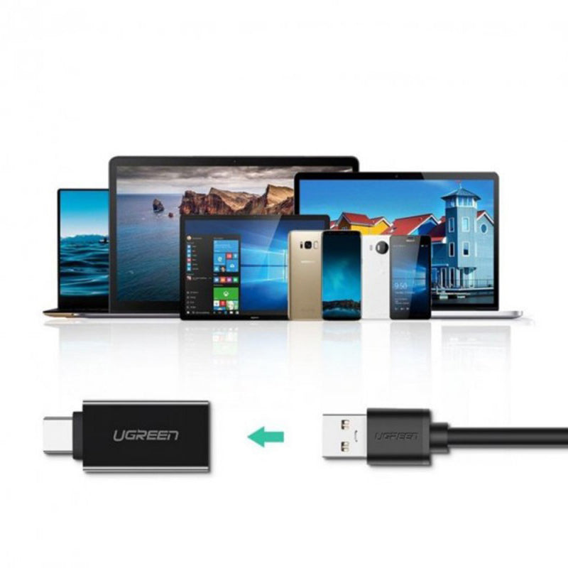 OTG USB-C to USB-A Adapter UGREEN US173, Black