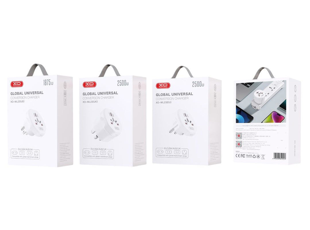 Network Adapter XO Design WL23 US / UK / AU / AU / FI / CN - Europe, White
