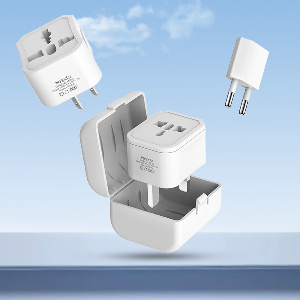 Yesido MC25 Travel Network Adapter CN/ US / EU / UK, White