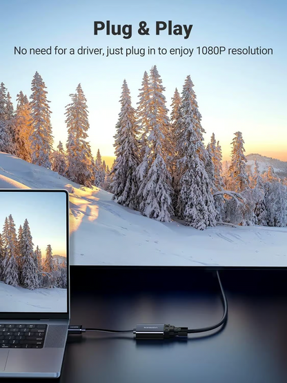 UGREEN CM611 Video Adapter (90813), HDMI - VGA, 1080P, Black