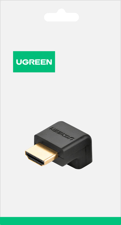 UGREEN HD112 Down Angle Video Adapter, HDMI - HDMI, 4K, Black