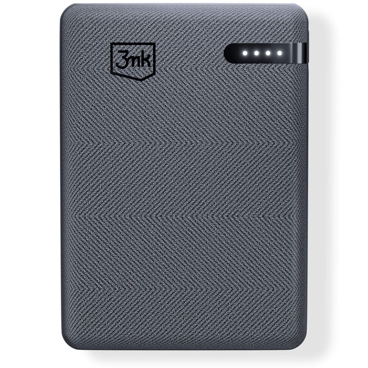 3MK Pocket External Battery, 5000mAh, 12W, 1 x USB-C, Gray