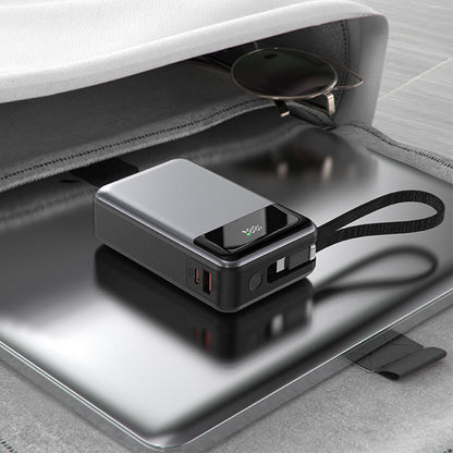 Acefast M21 External Battery, 20000mAh, 65W, QC + PD, 1 x USB-A - 2 x USB-C, Black