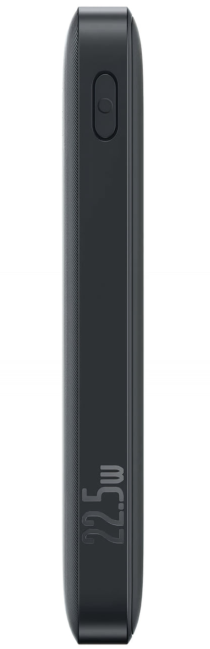 Baseus EnerFill FP21 External Battery, 10000mAh, 22.5W, QC + PD, 1 x USB-A - 2 x USB-C, Black P1008210D123-00