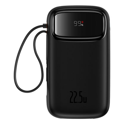 Baseus Qpow Pro+ External Battery, 20000mAh, 22.5W, QC + PD, 1 x Lightning - 1 x USB-A - 2 x USB-C, Black P10055002113-00