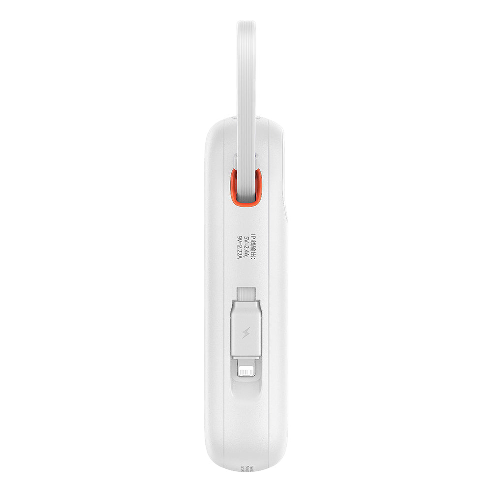 Baseus Qpow2 External Battery, 20000mAh, 22.5W, QC + PD, 1 x Lightning - 1 x USB-A - 2 x USB-C, White P10055002223-00