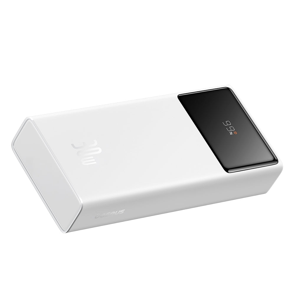Baseus Star Lord External Battery, 20000mAh, 30W, QC + PD, 1 x USB-C - 2 x USB-A, White P10022904213-00