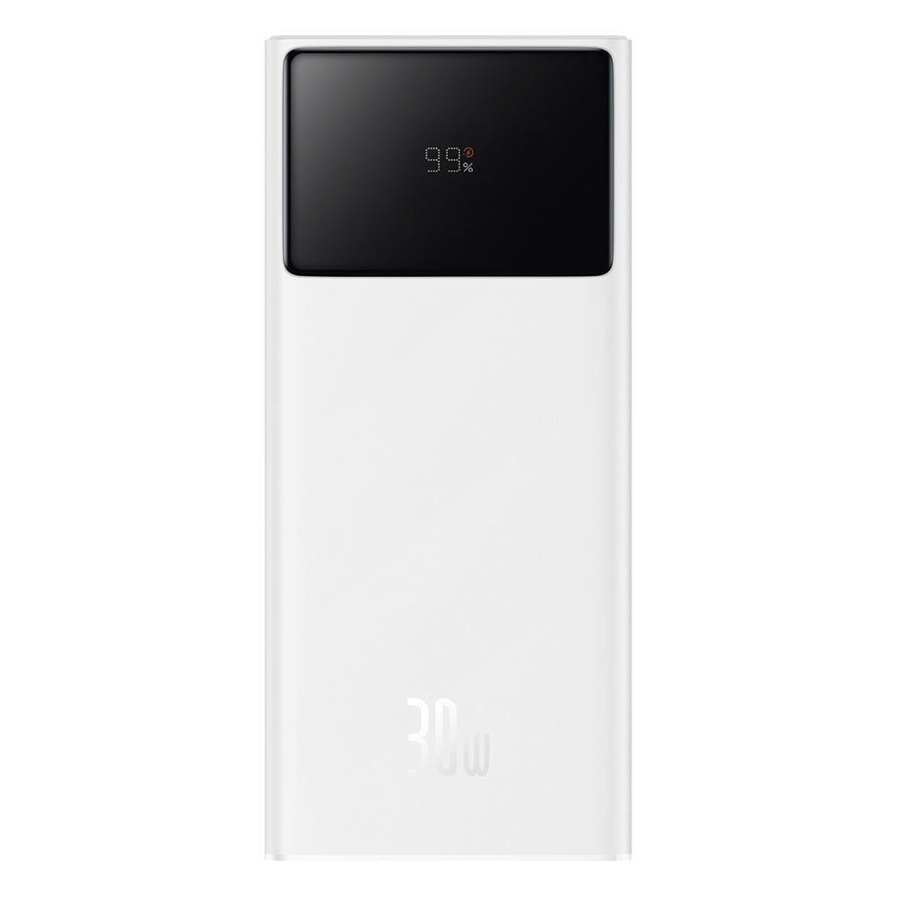 Baseus Star Lord External Battery, 20000mAh, 30W, QC + PD, 1 x USB-C - 2 x USB-A, White P10022904213-00