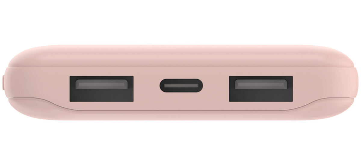 Belkin BoostCharge External Battery, 10000mAh, 15W, 1 x USB-C - 2 x USB-A, Pink BPB011btRG