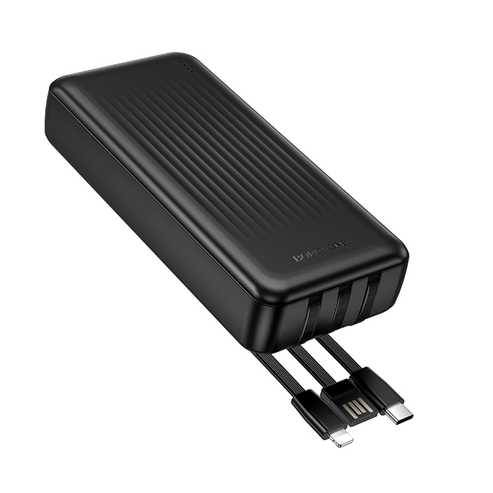 External Battery Borofone BJ79 Clever, 20000mAh, 10W, 1 x Lightning - 1 x USB-A - 1 x USB-C, Black