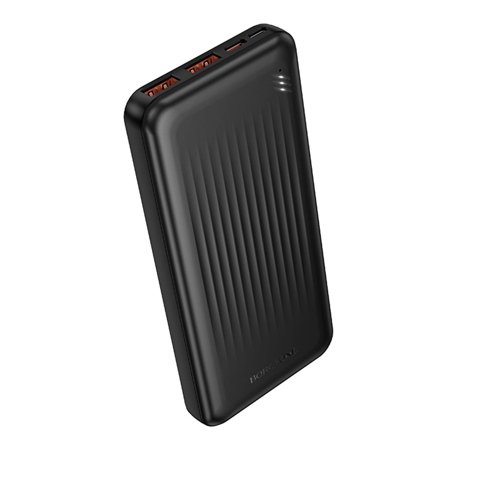 Borofone BJ80A Clever External Battery, 10000mAh, 22.5W, QC + PD, 1 x USB-C - 2 x USB-A, Black
