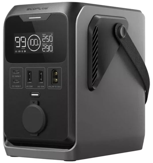 EcoFlow Trail 300 External Battery, 90000mAh, 300W, PD, 1 x Cigarette Lighter Extension - 2 x USB-A - 2 x USB-C, Black EF-TRAIL300-N