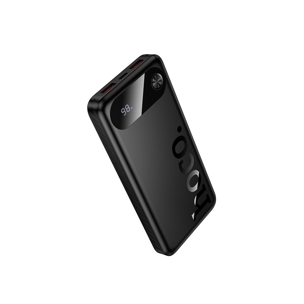 HOCO J154 External Battery, 10000mAh, 22.5W, QC + PD, 1 x USB-C - 2 x USB-A, Black