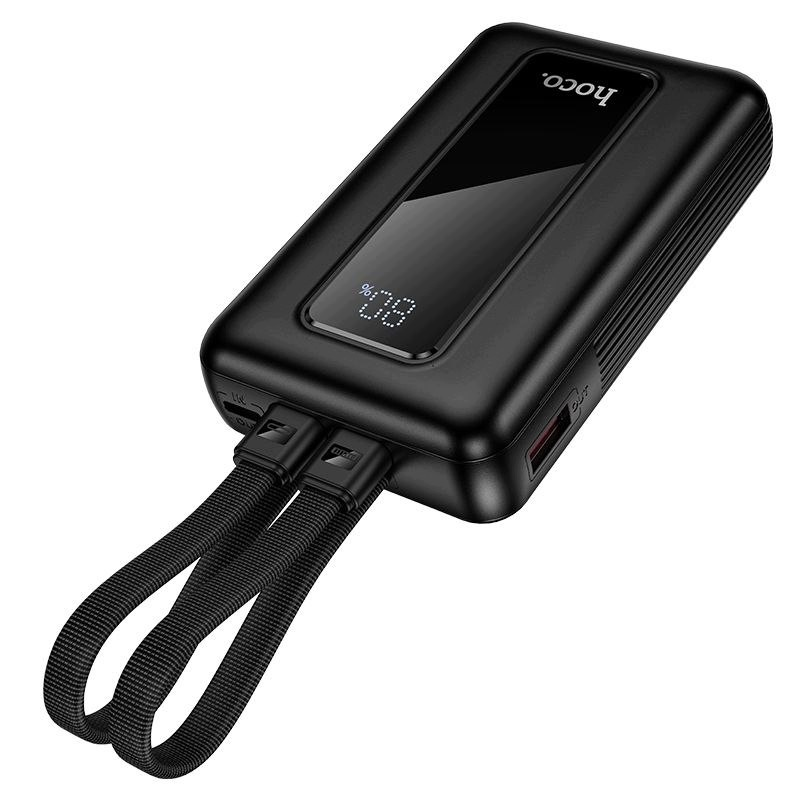 HOCO J162 External Battery, 10000mAh, 22.5W, QC + PD, 1 x Lightning - 1 x USB-A - 2 x USB-C, Black