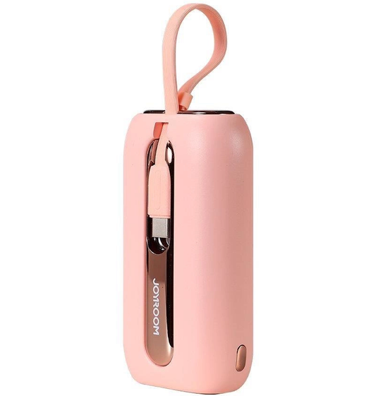 Joyroom Colorful Series JR-L012 External Battery, 10000mAh, 22.5W, QC + PD, 1 x Lightning - 2 x USB-C, Pink
