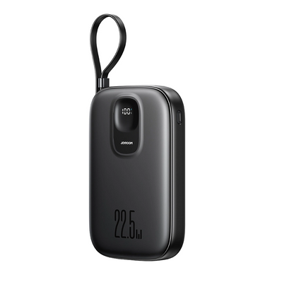 Joyroom JR-PBF18 External Battery, 10000mAh, 22.5W, QC + PD, 1 x Lightning - 1 x USB-A - 1 x USB-C, Black