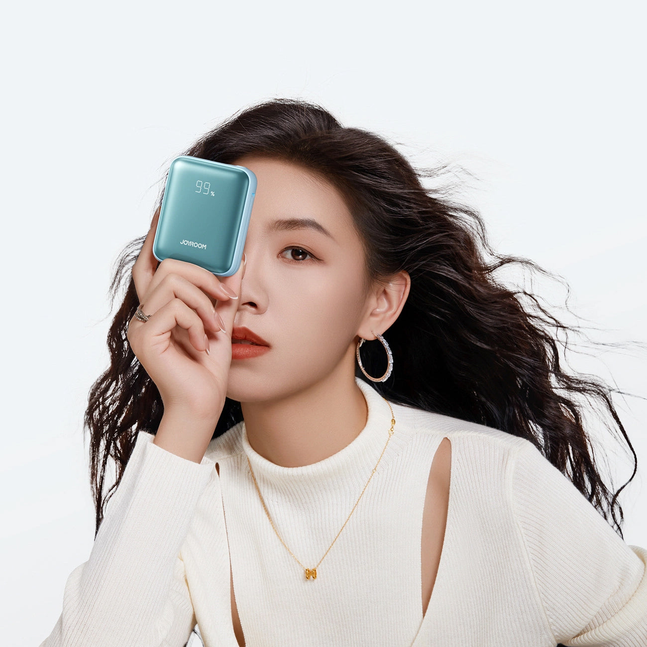 Joyroom JR-PBF27 External Battery, 10000mAh, 22.5W, PD, 1 x Lightning - 2 x USB-C, Blue