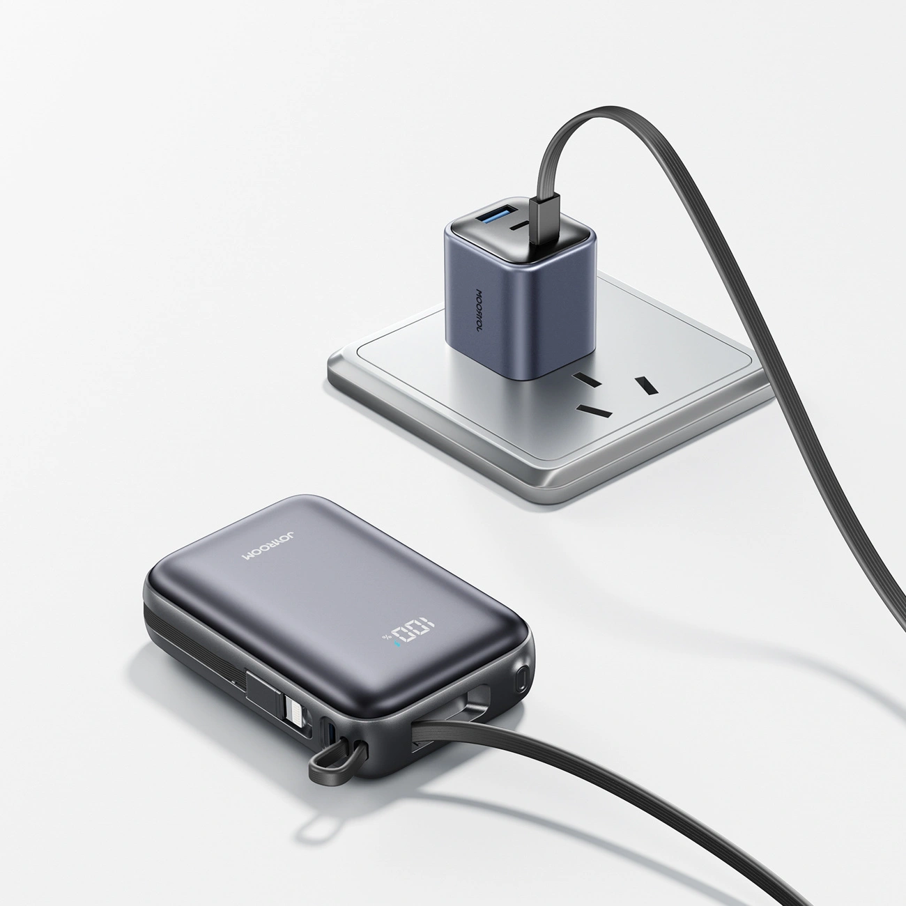 Joyroom JR-PBF29 External Battery, 20000mAh, 22.5W, QC + PD, 1 x Lightning - 2 x USB-C, Black