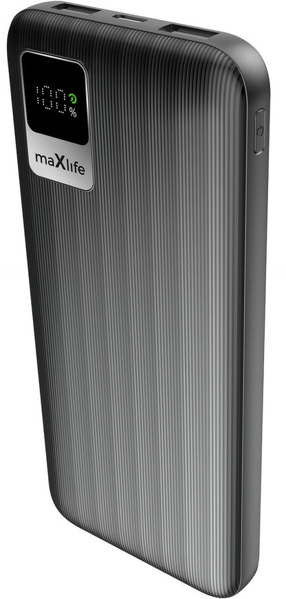 MaXlife MXPB-07 External Battery, 10000mAh, 10W, 2 x USB-A, Black