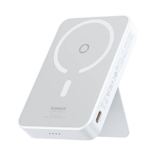 Baseus MagPro PPCXZ05 Wireless External Battery, 5000mAh, 20W, PD + FQI, 1 x QI - 1 x USB-C, White P10064101223-00