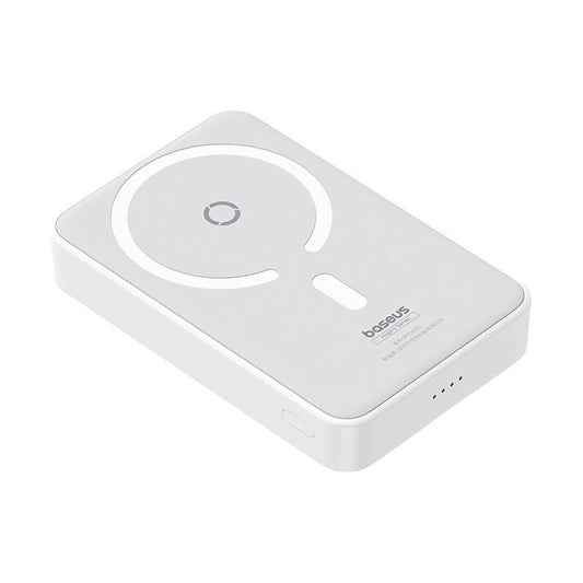 Baseus MagPro PPCXZ05 Wireless External Battery, 5000mAh, 20W, PD + FQI, 1 x QI - 1 x USB-C, White P10064101223-00