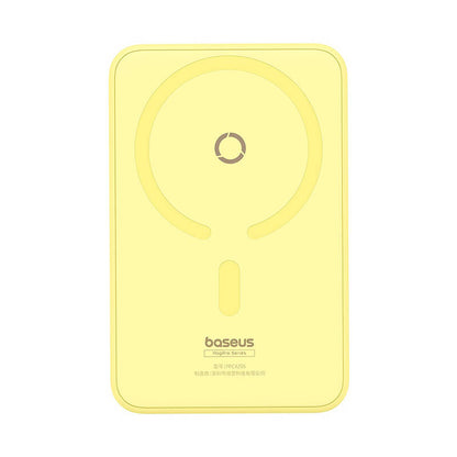 External Wireless Battery Baseus MagPro PPCXZ05, 5000mAh, 20W, PD + FQI, 1 x QI - 1 x USB-C, Yellow P10064101Y23-00