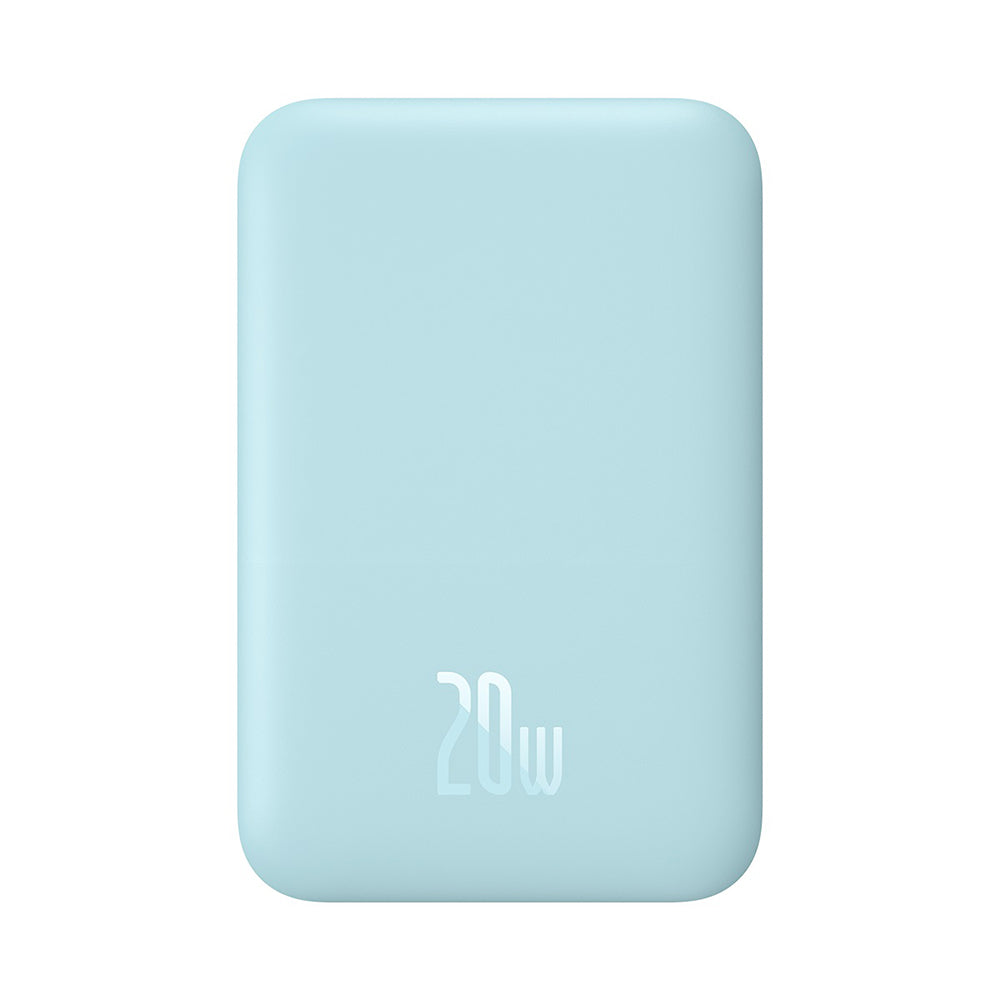 External Wireless Battery Baseus Mini Air, 6000mAh, 20W, PD + FQI, 1 x QI - 1 x USB-C, Blue P10059002313-00