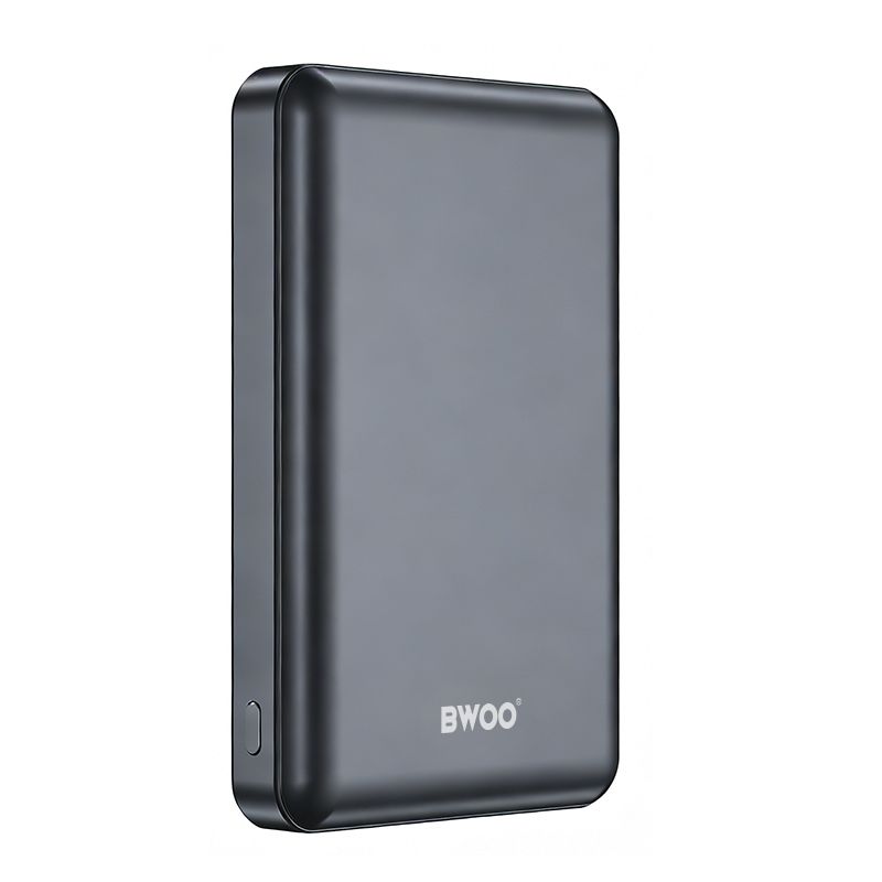 Wireless External Battery BWOO BO-P82, 10000mAh, 22.5W, PD + FQI, 1 x QI - 1 x USB-C, Gray