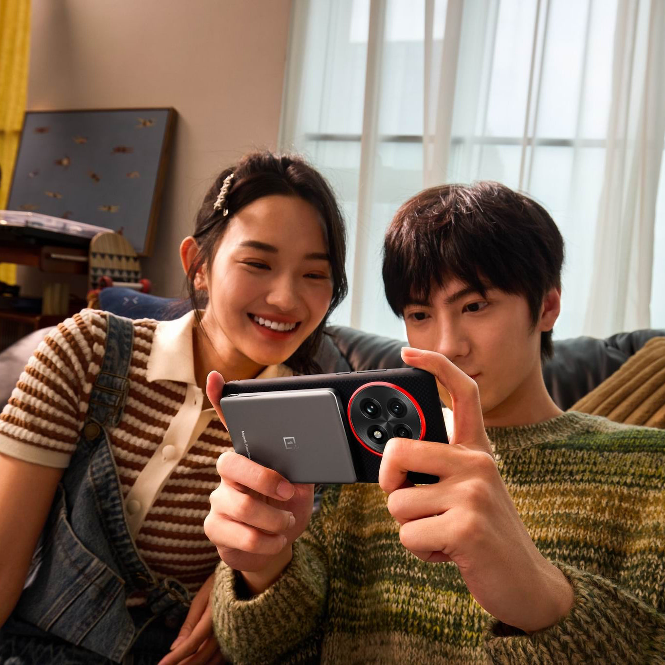 OnePlus Slim Magnetic Wireless External Battery, 5000mAh, 10W, FQI, 1 x USB-C, Gray