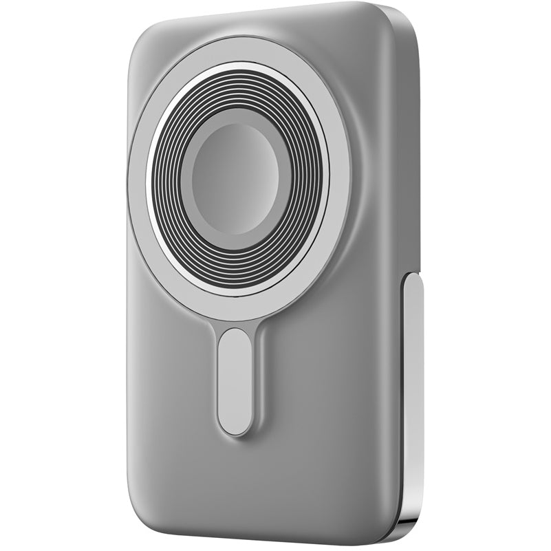 WiWu Wi-P018 Wireless External Battery, 10000mAh, 20W, PD + FQI, 1 x QI - 1 x USB-C, Gray