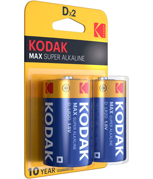 Kodak Max Super Battery, LR20, Set of 2 pieces