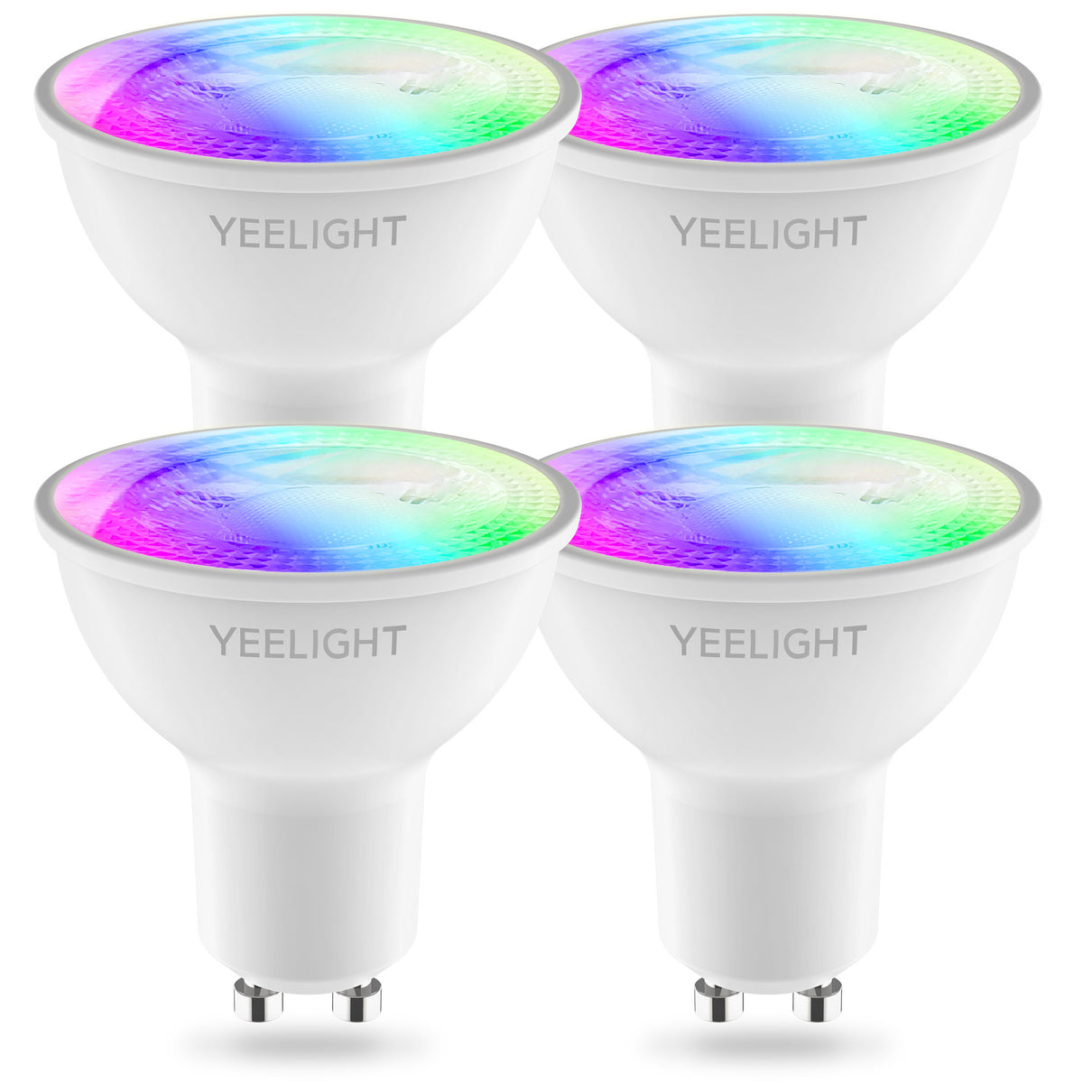 Yeelight W1 LED Bulb, Wi-Fi, GU10, 4.5W, 2700K - 6500K, 350lm, Set of 4 pieces, Multicolor YLDP004-A
