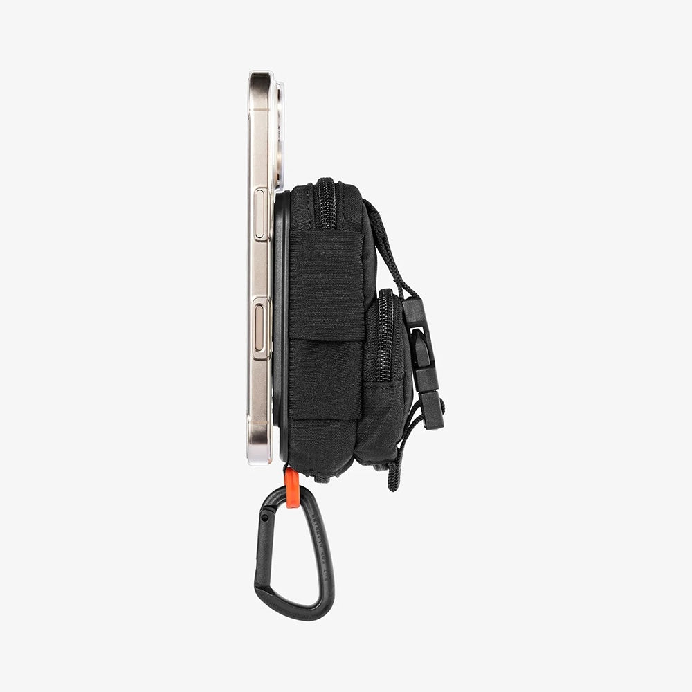 Universal MagSafe Pouch for Phone, Spigen, Snap Zip, Black AFA09338