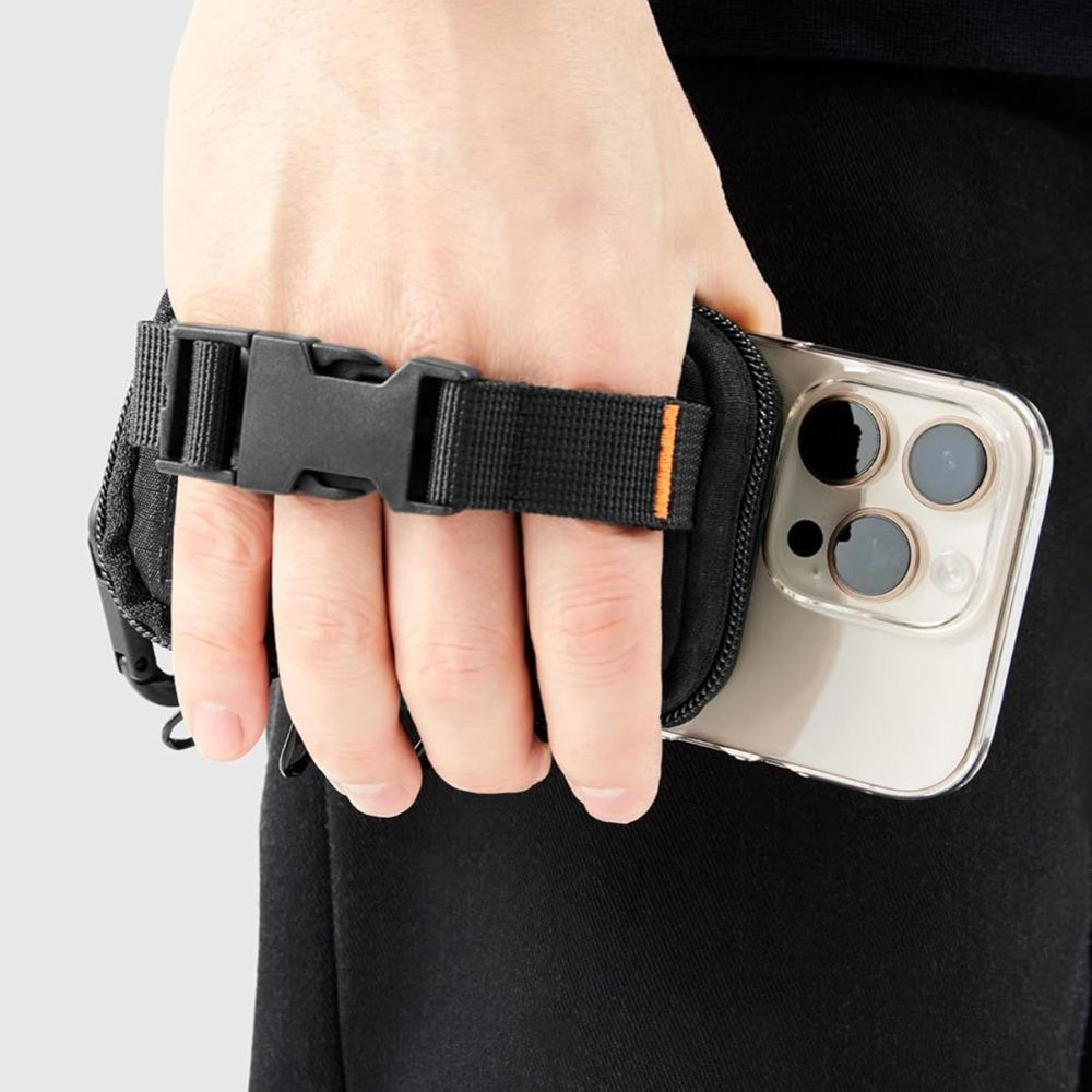 Universal MagSafe Pouch for Phone, Spigen, Snap Zip, Black AFA09338