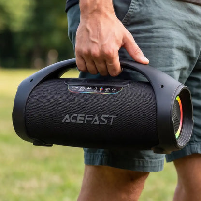 Acefast K11 Pro Portable Bluetooth Speaker, 102W, RGB, TWS, Waterproof, Black