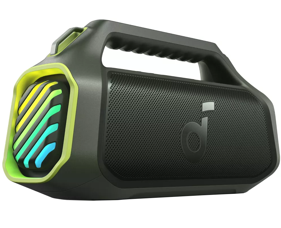 Anker SoundCore Boom 2 Plus New Version Portable Bluetooth Speaker, 140W, TWS, RGB, Waterproof, Green A3134062
