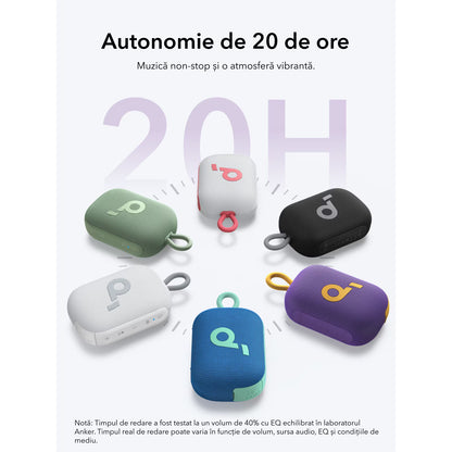 Anker SoundCore Select 4 Go Portable Bluetooth Speaker, 5W, TWS, Waterproof, Purple A31X10Q1
