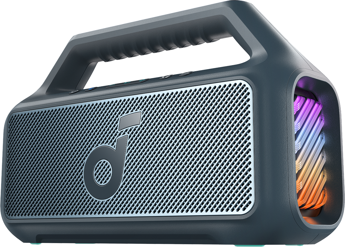 Anker SoundCore Boom 2 New Version Portable Bluetooth Speaker, 80W, TWS, RGB, Waterproof, Blue A3138032