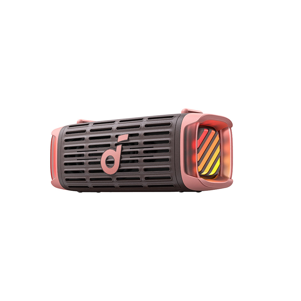 Anker SoundCore Boom 3i Portable Bluetooth Speaker, 50W, RGB, Waterproof, Brown Pink D5100080