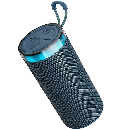 Borofone BR105 Loud Portable Bluetooth Speaker, 10W, TWS, RGB, Navy Blue