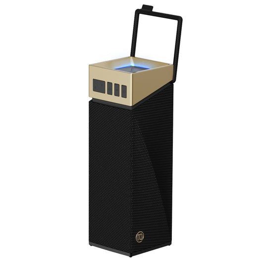 Bugani Brief TT Portable Bluetooth Speaker, 60W, RGB, Waterproof, Black Gold