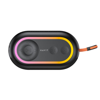 HAVIT SK809BT Portable Bluetooth Speaker, 7W, RGB, Waterproof, Black