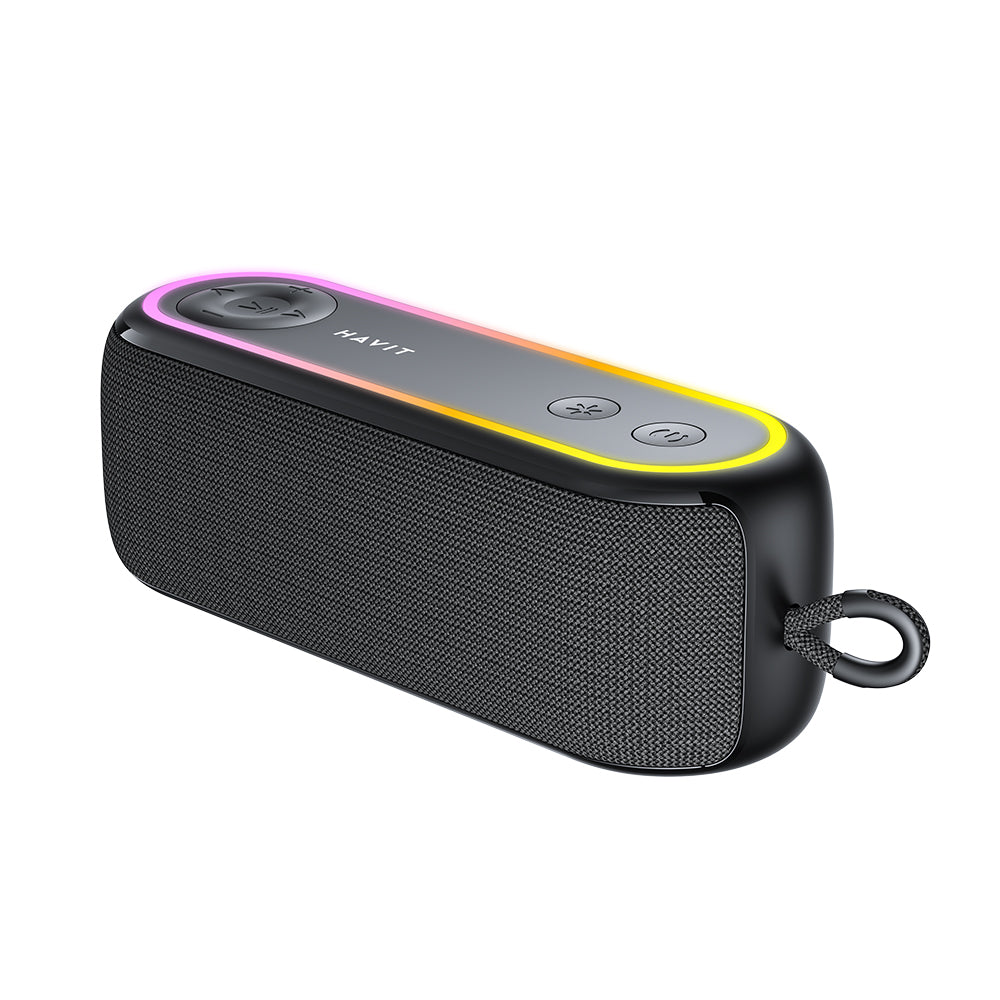 HAVIT SK810BT Portable Bluetooth Speaker, 7W, RGB, Waterproof, Black