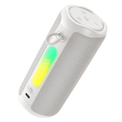 HOCO HC50 Portable Bluetooth Speaker, 8W, TWS, RGB, Waterproof, White