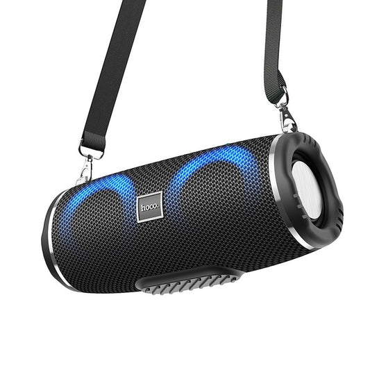 HOCO HC12 Portable Bluetooth Speaker, 10W, RGB, Waterproof, Black