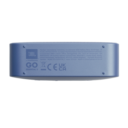 JBL Go Essential 2 Portable Bluetooth Speaker, 3.1W, Pro Sound, Waterproof, Blue JBLGOES2BLUCN