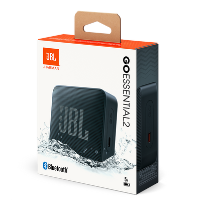 JBL Go Essential 2 Portable Bluetooth Speaker, 3.1W, Pro Sound, Waterproof, Black JBLGOES2BLKCN