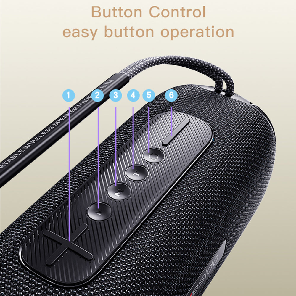 Yesido YSW11 Portable Bluetooth Speaker, 40W, RGB, Waterproof, Black