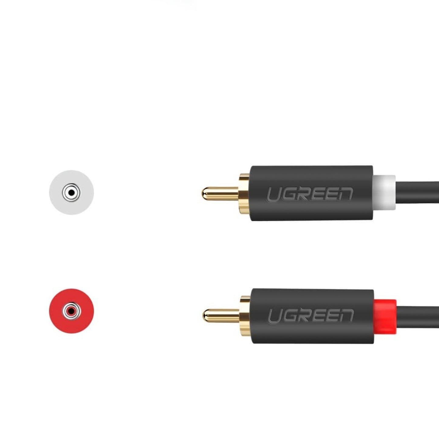 UGREEN AV104 Audio Cable, 2 x RCA - 2 x RCA, 5m, Black