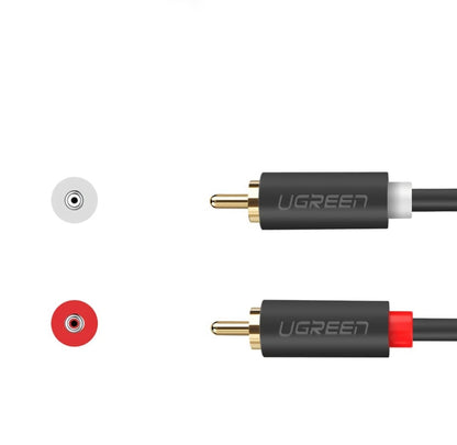 UGREEN AV104 Audio Cable, 2 x RCA - 2 x RCA, 5m, Black